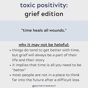 Toxic positivity: grief edition