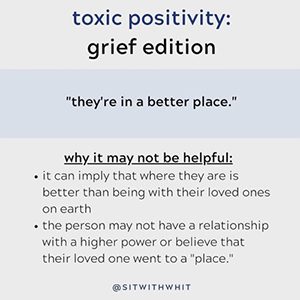 Supporting someone who is grieving